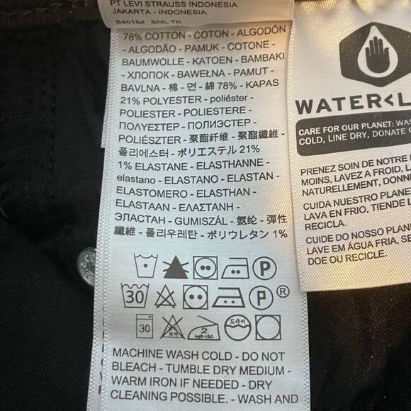 Levi's 724 High Rise Straight Leg Jeans Soft Black Denim 29 - Picture 10 of 11